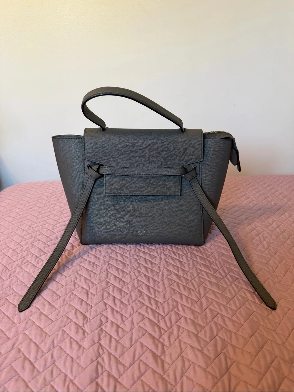 Preowned Gray Celine Micro Belt Bag